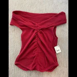 Free people off the shoulder shirt